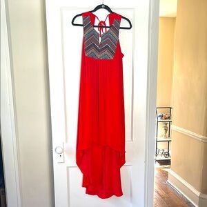 Muse High-Low Red Dress
